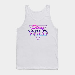 Stay Wild Cool Retro 80s Vaporwave Tank Top